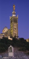 Low angle view of a tower of a church, Notre Dame De La Garde, Marseille, France by Panoramic Images - 12" x 36"