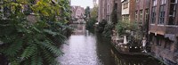 Buildings along a canal, Ghent, Belgium Fine Art Print