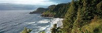 High angle view of a coastline, Heceta Head Lighthouse, Oregon, USA Fine Art Print