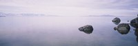 Rock formations in a lake, Great Salt Lake, Utah, USA Fine Art Print