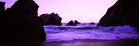 Dusk on the Santa Cruz coastline, California, USA Fine Art Print