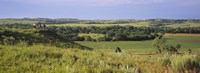Three mountain bikers on a hill, Kansas, USA by Panoramic Images - 36" x 12"