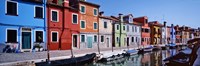 Houses at the waterfront, Burano, Venetian Lagoon, Venice, Italy Fine Art Print