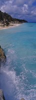 Waves breaking on rocks, Bermuda Framed Print