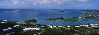 High angle view of buildings at the waterfront, Gibbs Hill Lighthouse, Bermuda Fine Art Print