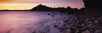 Rocks on the beach, Elgol Beach, Elgol, looking towards Cuillin Hills, Isle Of Skye, Scotland Fine Art Print