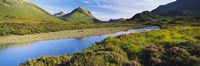 River flowing on a landscape, River Sligachan, Glen Sligachan, Isle of Skye, Scotland Fine Art Print