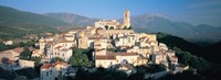 High angle view of a town, Goriano Sicoli, L'Aquila Province, Abruzzo, Italy Fine Art Print