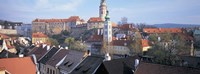 High angle view of a town, Cesky Krumlov, South Bohemian Region, Czech Republic Fine Art Print