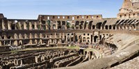 Interiors of an amphitheater, Coliseum, Rome, Lazio, Italy Fine Art Print