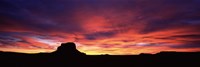 Buttes at sunset, Chaco Culture National Historic Park, New Mexico, USA Fine Art Print