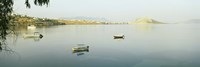 Boats in the sea with a city in the background, Aegina, Saronic Gulf Islands, Attica, Greece by Panoramic Images - 36" x 12"