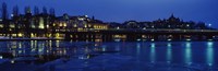 Waterfront at night, Stockholm, Sweden Fine Art Print