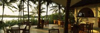 Restaurant surrounded with palm trees, Pilipan Restaurant, Watamu, Coast Province, Kenya by Panoramic Images - 36" x 12"