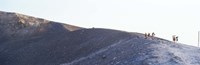 Group of people on a mountain, Vulcano, Aeolian Islands, Italy Fine Art Print