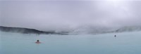 Tourist swimming in a thermal pool, Blue Lagoon, Reykjanes Peninsula, Reykjavik, Iceland Fine Art Print