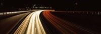 Traffic on a road at evening, Highway B14, Stuttgart, Baden-Wurttemberg, Germany Fine Art Print