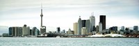 Skyscrapers at the waterfront, CN Tower, Toronto, Ontario, Canada Fine Art Print