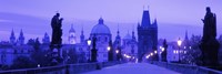 Statues along a bridge, Charles Bridge, Prague, Czech Republic Fine Art Print