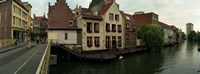 Buildings at the waterfront, Patershol, Ghent, East Flanders, Flemish Region, Belgium Fine Art Print