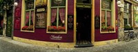 Facade of a restaurant, Patershol, Ghent, East Flanders, Flemish Region, Belgium Fine Art Print