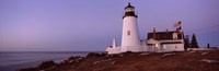 Lighthouse on the coast, Pemaquid Point Lighthouse built 1827, Bristol, Lincoln County, Maine Fine Art Print