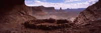 Stone circle on an arid landscape, False Kiva, Canyonlands National Park, San Juan County, Utah, USA Fine Art Print