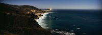 Lighthouse at the coast, moonlight exposure, Big Sur, California, USA Fine Art Print