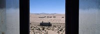 Mining town viewed through a window, Kolmanskop, Namib Desert, Karas Region, Namibia Fine Art Print