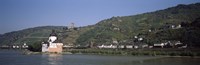 Castle at the waterfront, Pfalz Castle, Rhine River, Kaub, Koblenz, Rhineland-Palatinate, Germany Fine Art Print