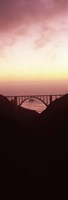 Silhouette of Bixby Bridge, Big Sur, California (vertical) Fine Art Print