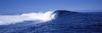 Surfer in the sea, Tahiti, French Polynesia Fine Art Print
