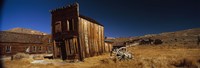 Abandoned buildings on a landscape, Bodie Ghost Town, California, USA Fine Art Print