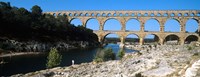 Aqueduct across a river, Pont Du Gard, Nimes, Gard, Languedoc-Rousillon, France Fine Art Print