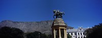 War memorial with Table Mountain in the background, Delville Wood Memorial, Cape Town, Western Cape Province, South Africa Fine Art Print
