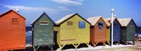 Colorful huts on the beach, St. James Beach, Cape Town, Western Cape Province, South Africa Fine Art Print