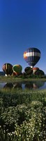 Reflection of hot air balloons in a lake, Hot Air Balloon Rodeo, Steamboat Springs, Colorado, USA Fine Art Print