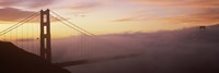 Golden Gate Bridge covered with fog, San Francisco, California Fine Art Print