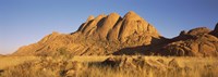 Rock formations in a desert at dawn, Spitzkoppe, Namib Desert, Namibia Fine Art Print