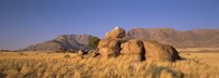 Rock formations in a desert, Brandberg Mountains, Damaraland, Namib Desert, Namibia Fine Art Print