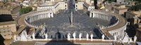 High angle view of a town square, St. Peter's Square, Vatican city, Rome, Lazio, Italy by Panoramic Images - 36" x 12"