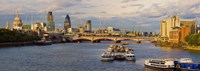Bridge across a river with a cathedral, Blackfriars Bridge, St. Paul's Cathedral, Thames River, London, England Fine Art Print