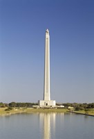 Reflection of a monument in the pool, San Jacinto Monument, Texas, USA by Panoramic Images - 16" x 36"