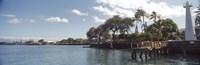 Lighthouse at a pier, Lahaina, Maui, Hawaii, USA Fine Art Print