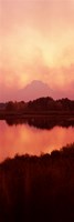 Reflection of a mountain in a river, Oxbow Bend, Snake River, Grand Teton National Park, Teton County, Wyoming, USA by Panoramic Images - 12" x 36"