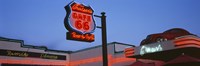 Low angle view of a road sign, Route 66, Arizona, USA Fine Art Print