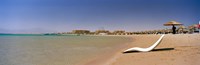 Chaise longue on the beach, Soma Bay, Hurghada, Egypt Fine Art Print