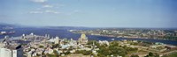 High angle view of a cityscape, Chateau Frontenac Hotel, Quebec City, Quebec, Canada 2010 Fine Art Print