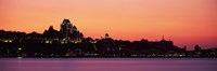 City at dusk, Chateau Frontenac Hotel, Quebec City, Quebec, Canada Fine Art Print