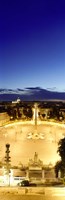 Town square with St. Peter's Basilica in the background, Piazza del Popolo, Rome, Italyy (vertical) by Panoramic Images - 12" x 36"